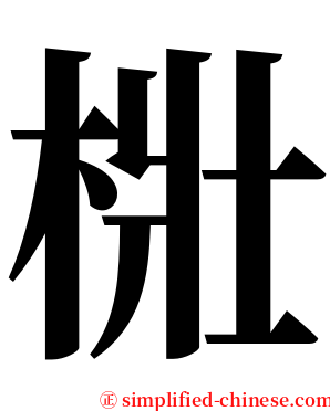 梉 serif font