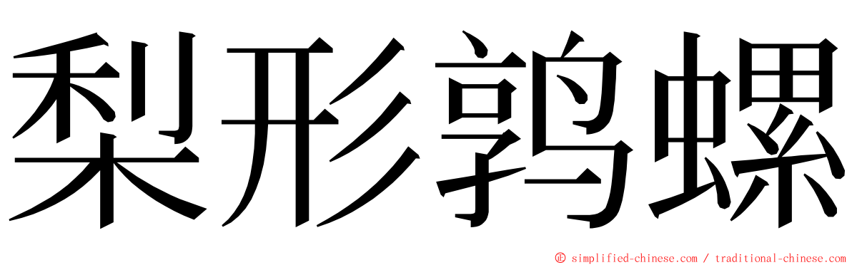 梨形鹑螺 ming font