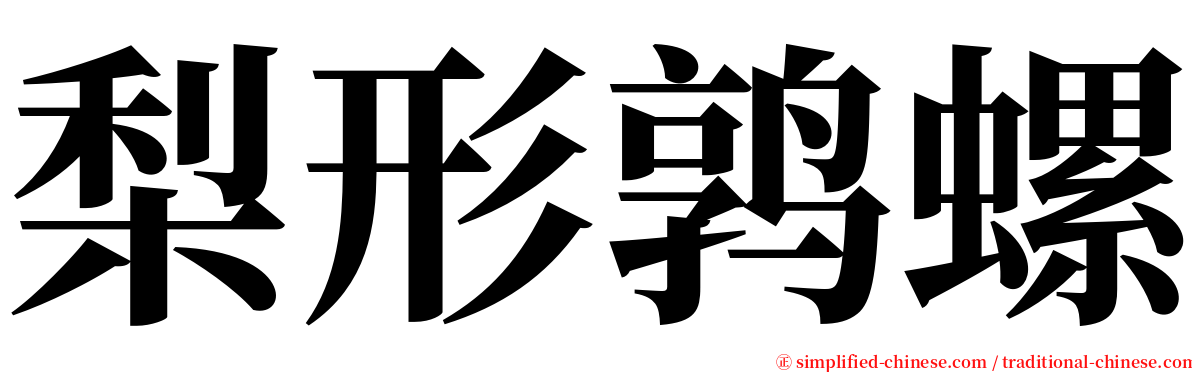 梨形鹑螺 serif font