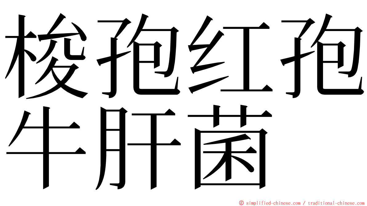 梭孢红孢牛肝菌 ming font