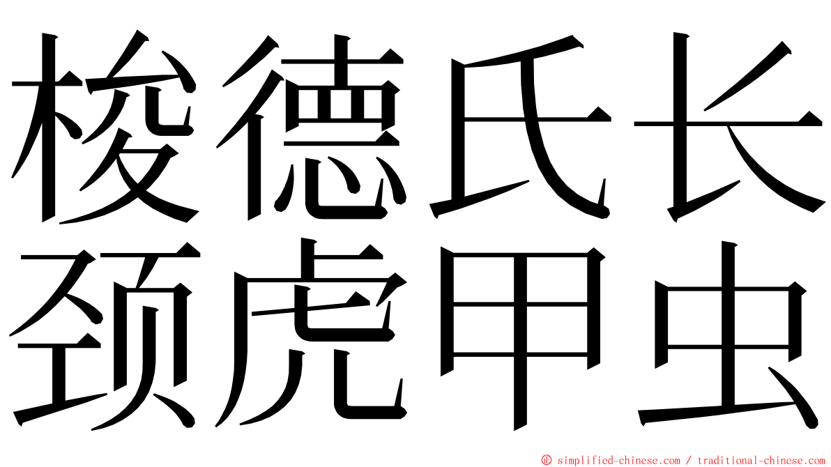 梭德氏长颈虎甲虫 ming font