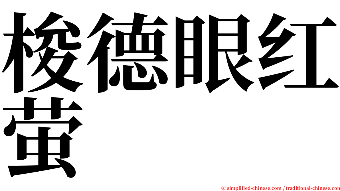 梭德眼红萤 serif font