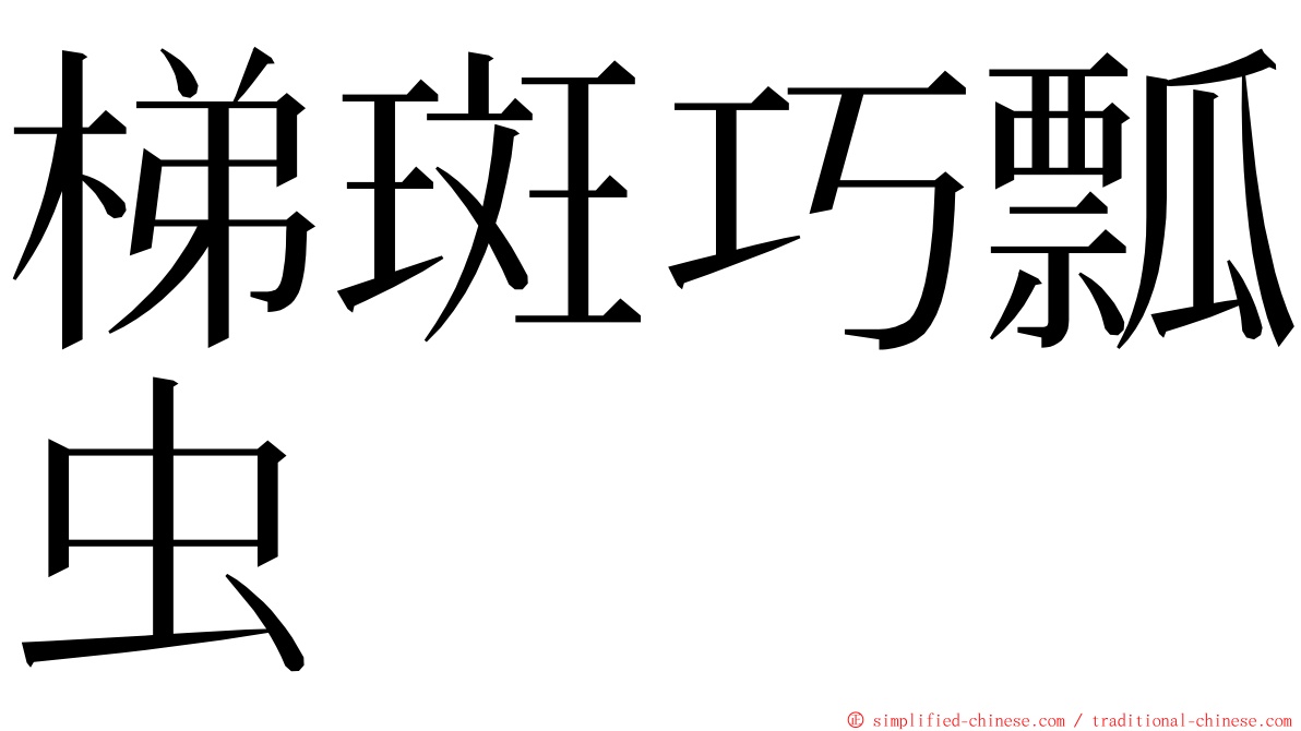 梯斑巧瓢虫 ming font