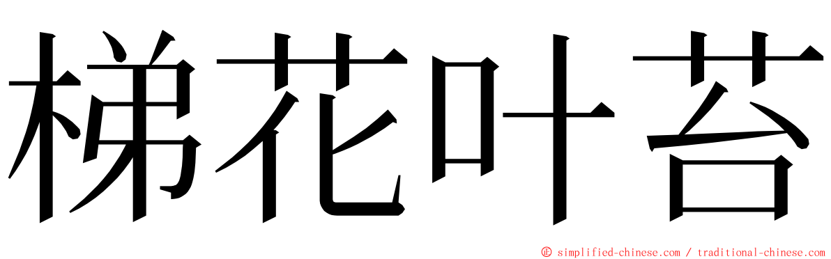 梯花叶苔 ming font