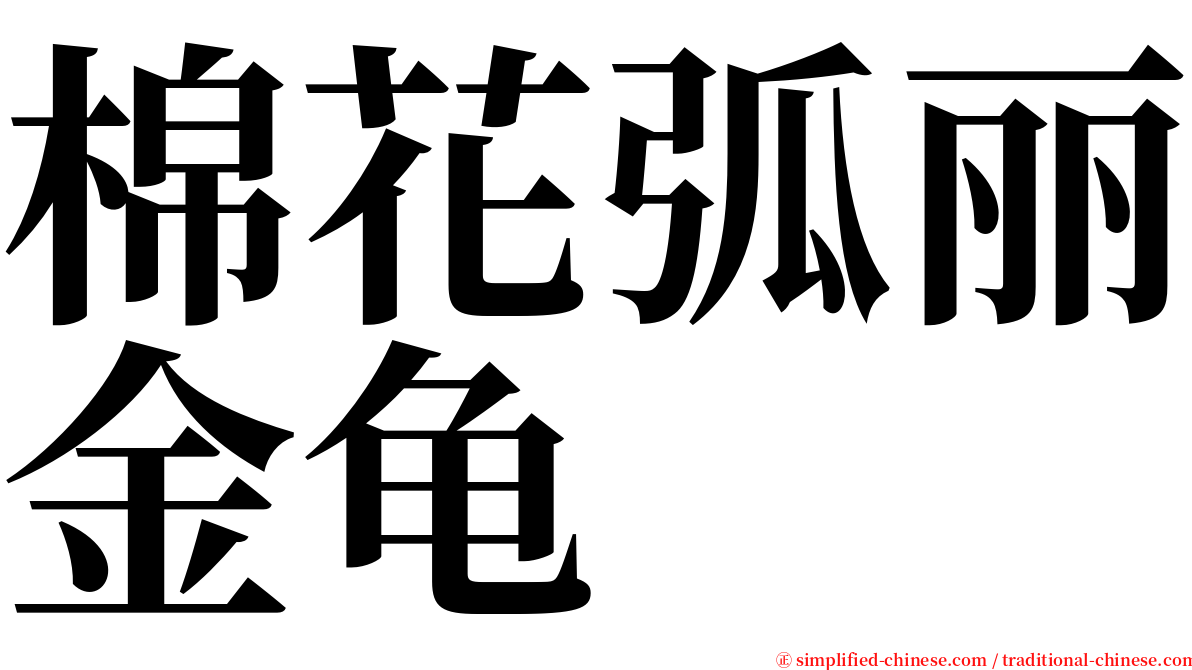 棉花弧丽金龟 serif font