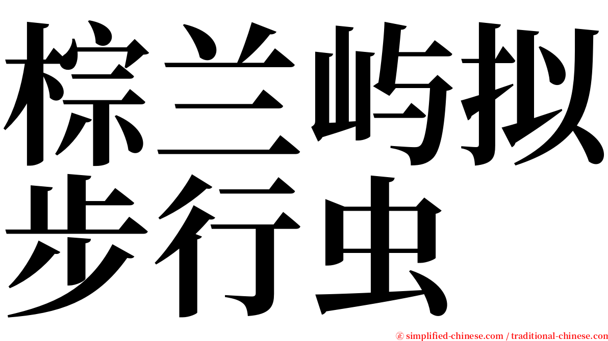 棕兰屿拟步行虫 serif font