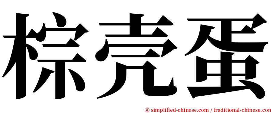 棕壳蛋 serif font