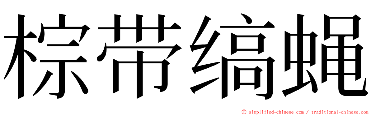 棕带缟蝇 ming font