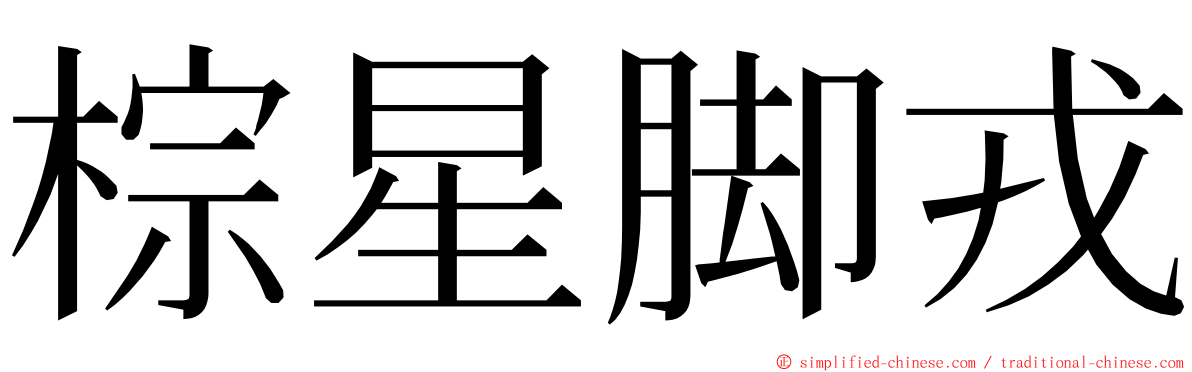 棕星脚戎 ming font