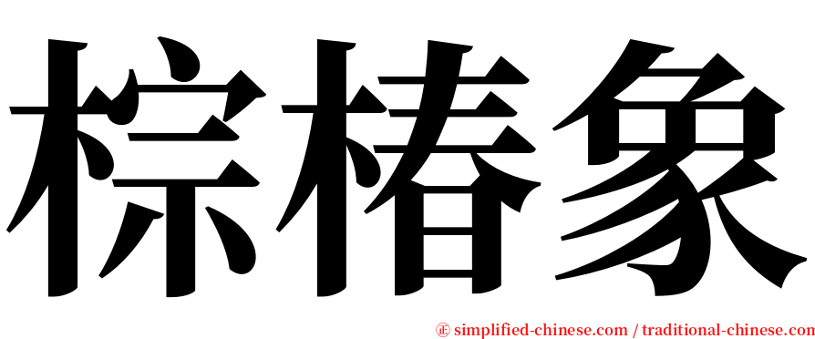 棕椿象 serif font