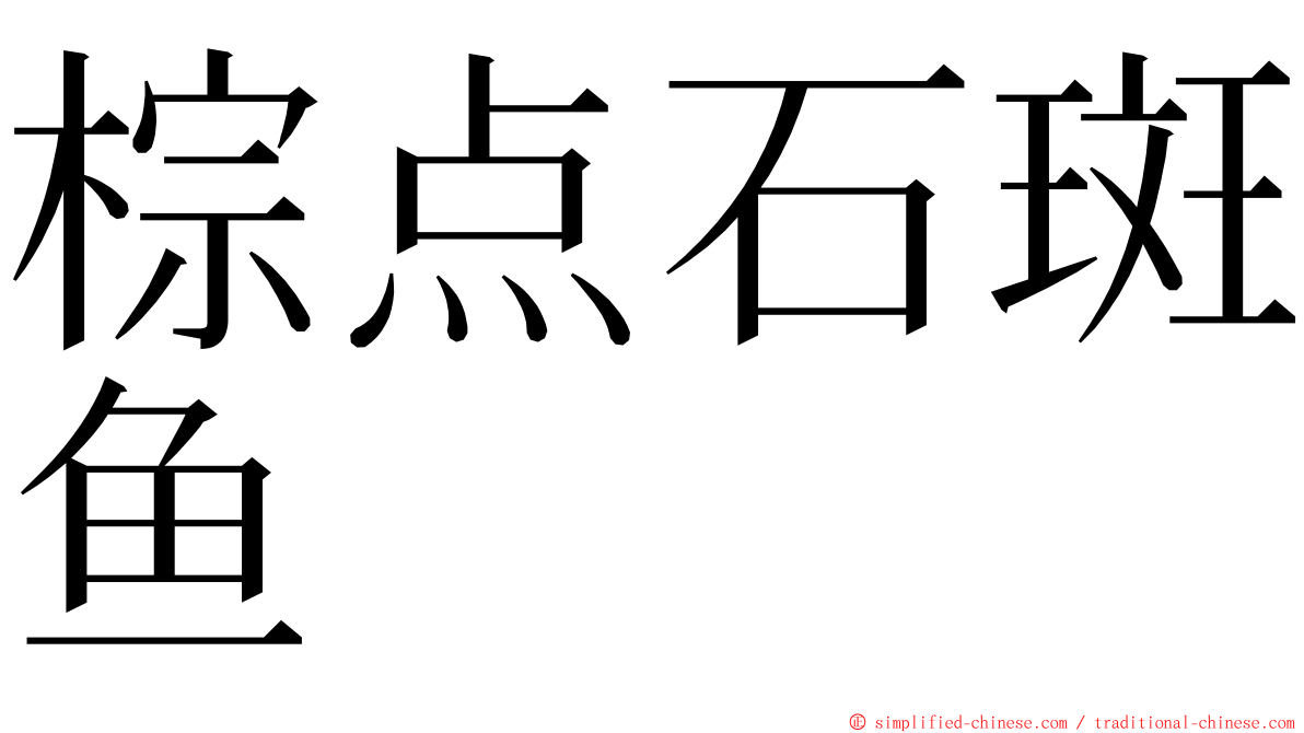 棕点石斑鱼 ming font