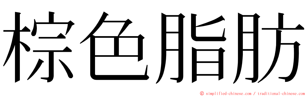 棕色脂肪 ming font