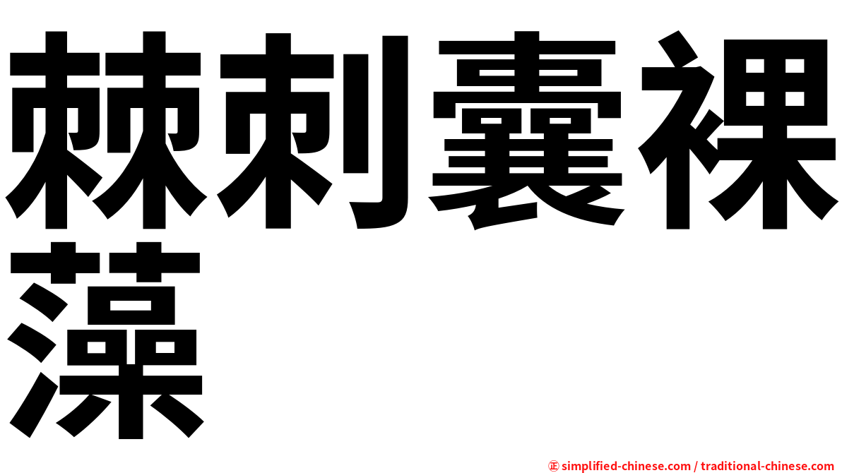 棘刺囊裸藻