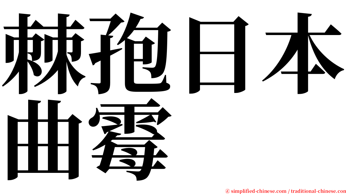 棘孢日本曲霉 serif font