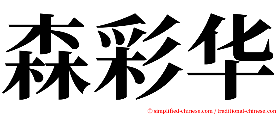 森彩华 serif font