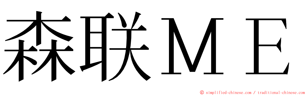 森联ＭＥ ming font