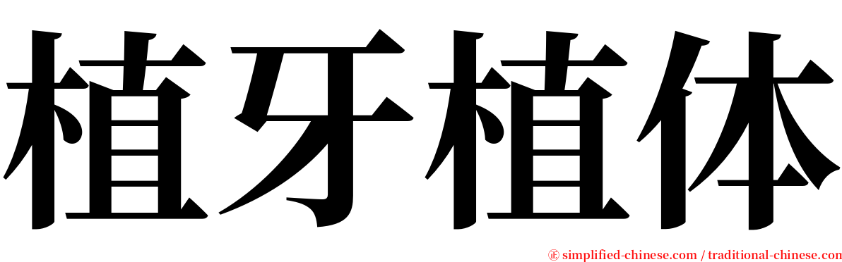 植牙植体 serif font