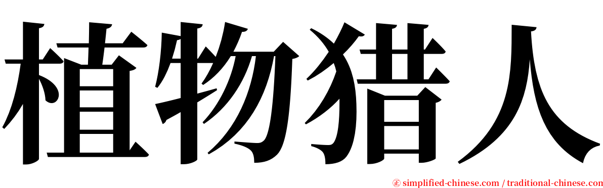 植物猎人 serif font