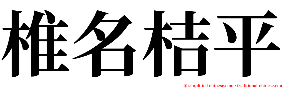 椎名桔平 serif font