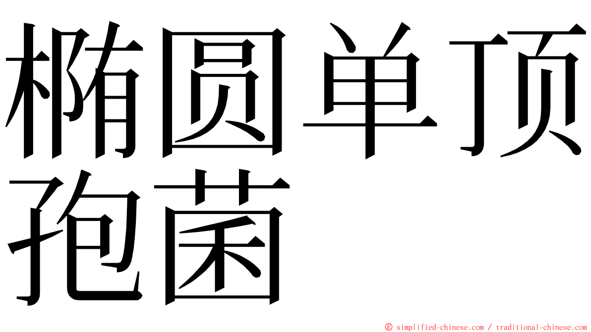 椭圆单顶孢菌 ming font