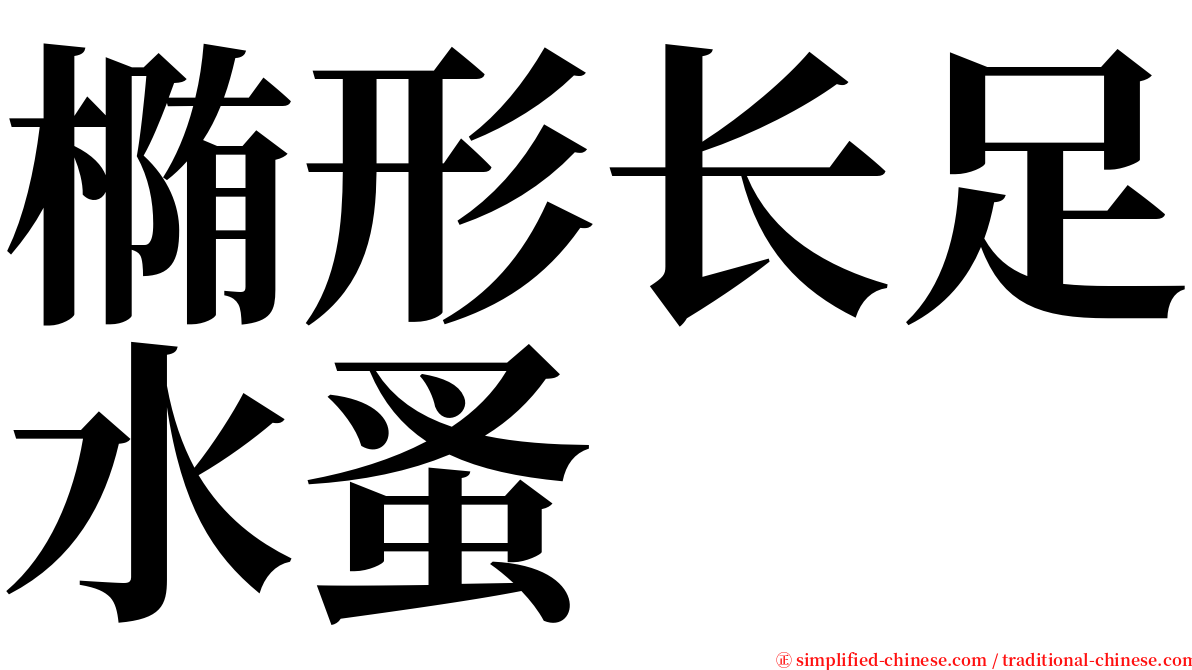 椭形长足水蚤 serif font