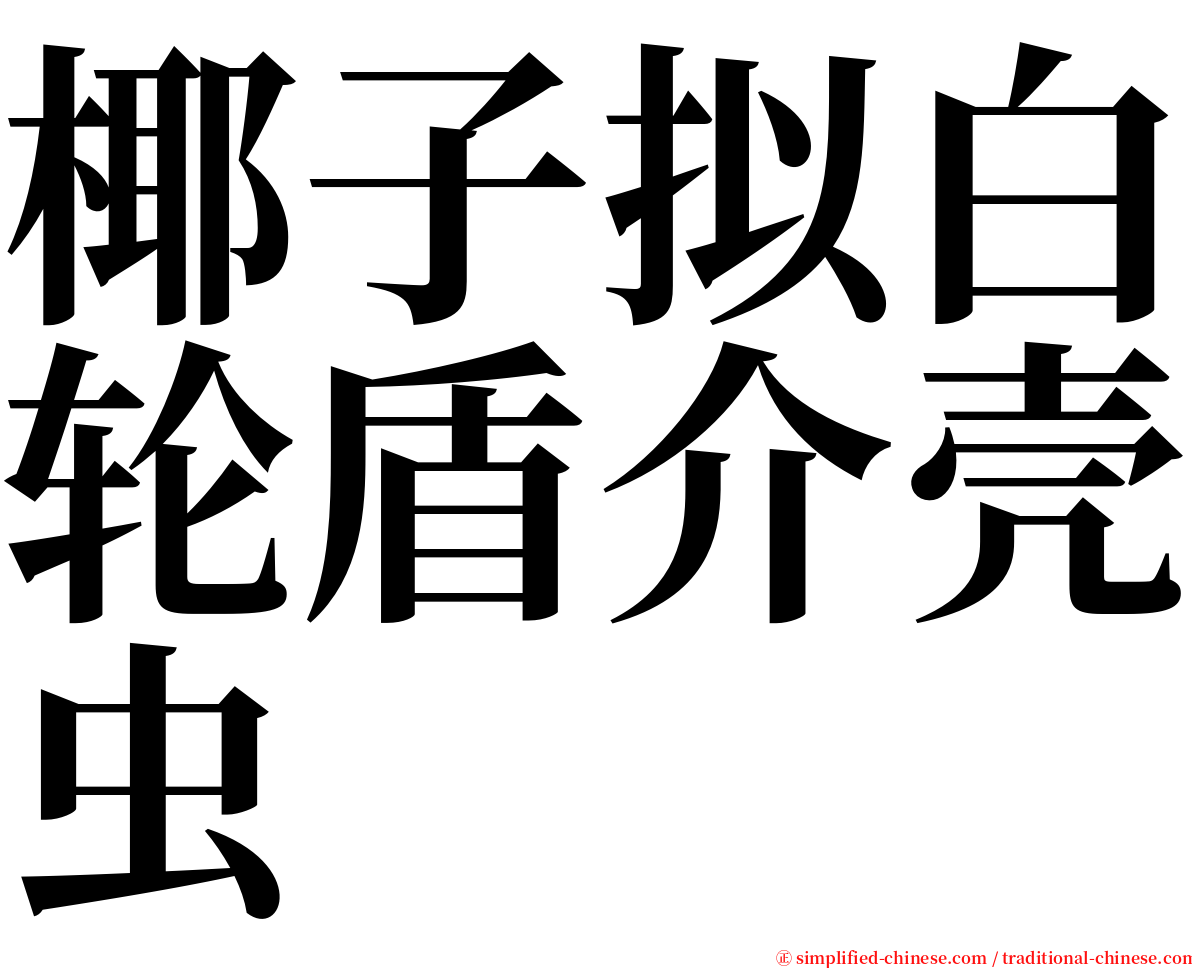 椰子拟白轮盾介壳虫 serif font