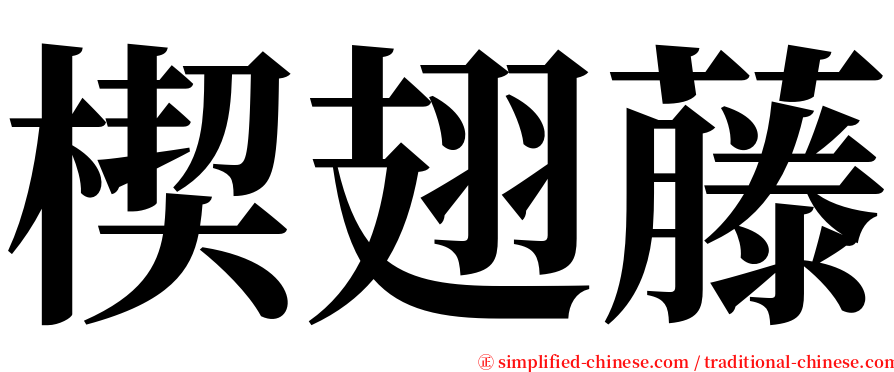 楔翅藤 serif font