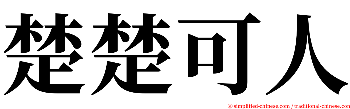 楚楚可人 serif font