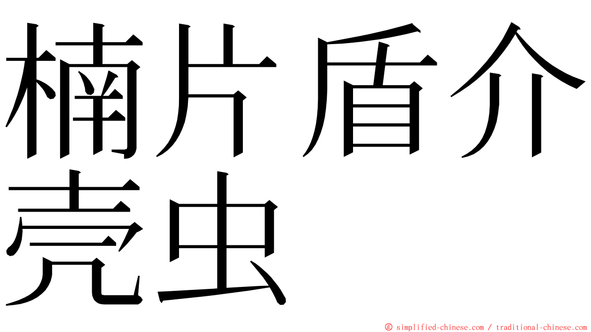 楠片盾介壳虫 ming font