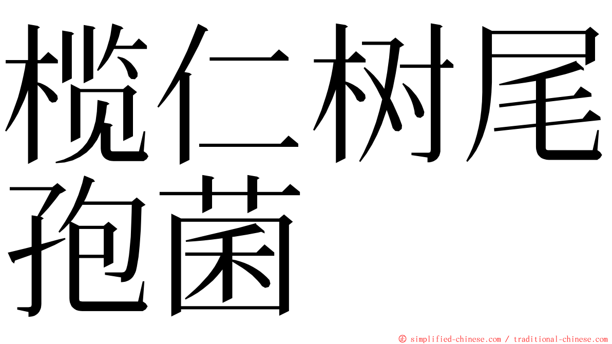 榄仁树尾孢菌 ming font