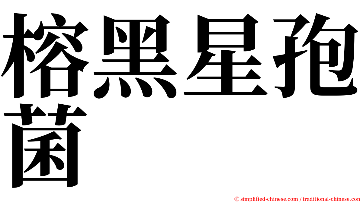 榕黑星孢菌 serif font