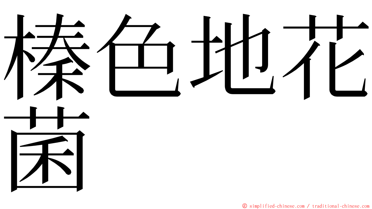 榛色地花菌 ming font