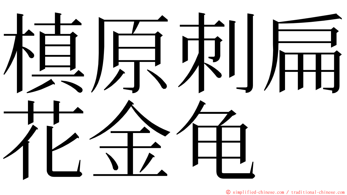 槙原刺扁花金龟 ming font