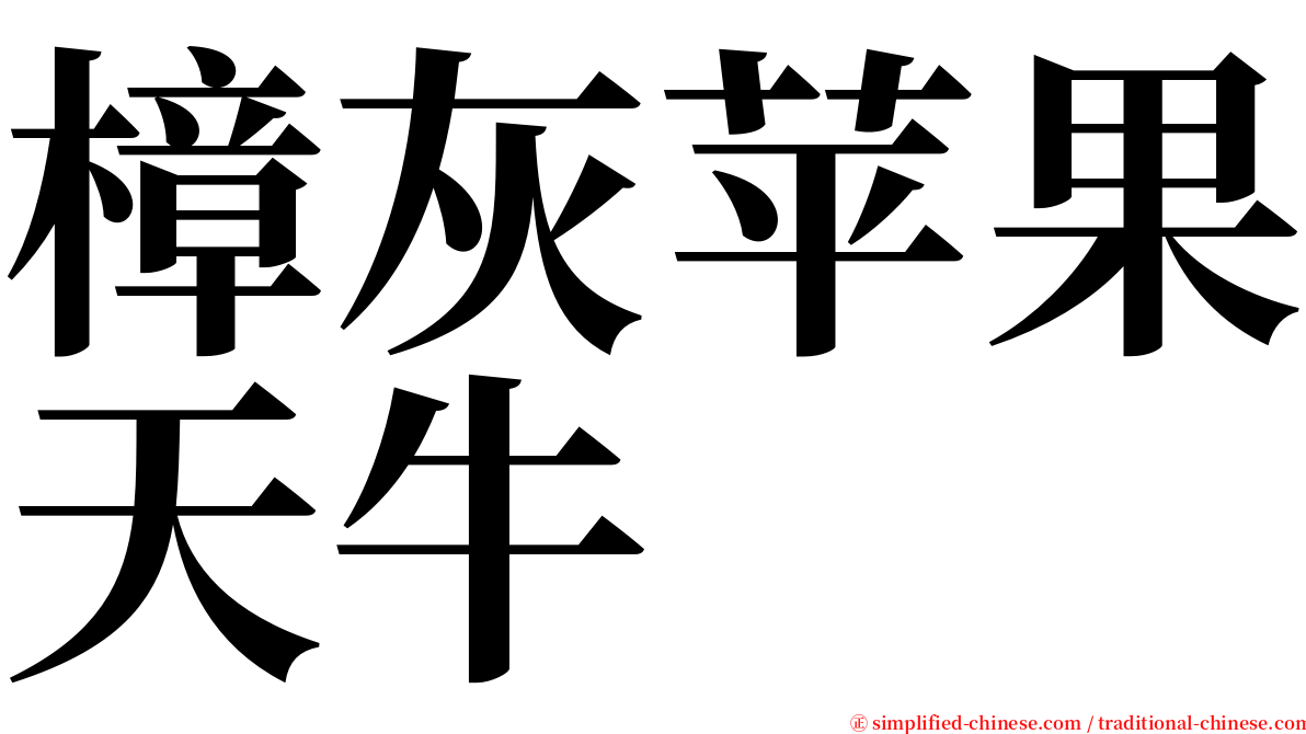 樟灰苹果天牛 serif font