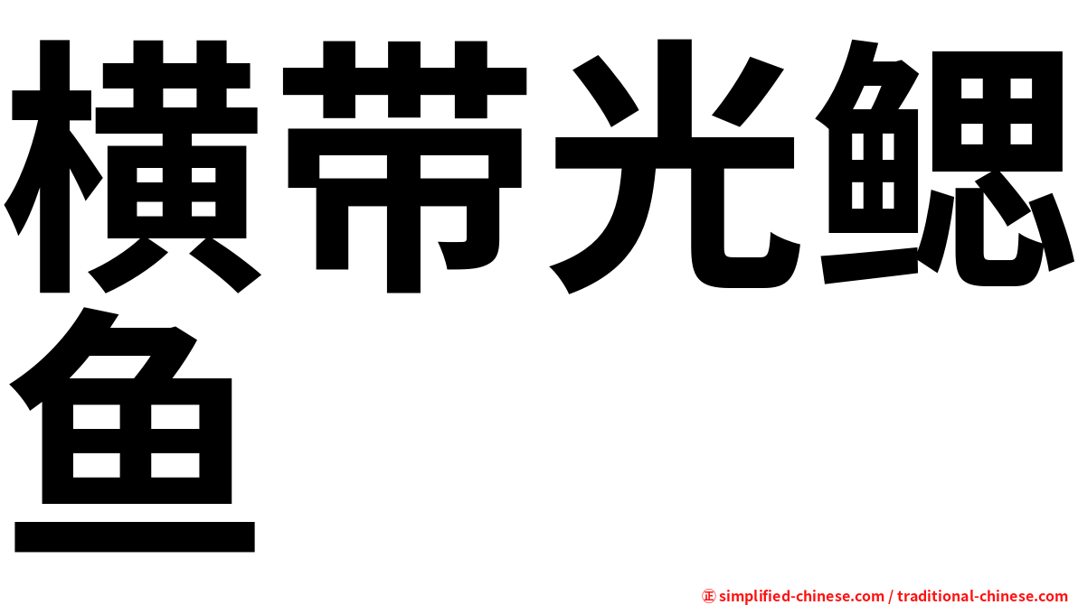 横带光鳃鱼