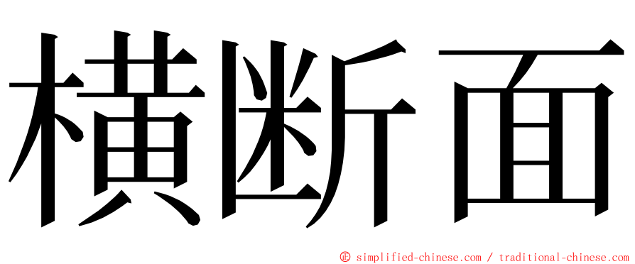 横断面 ming font