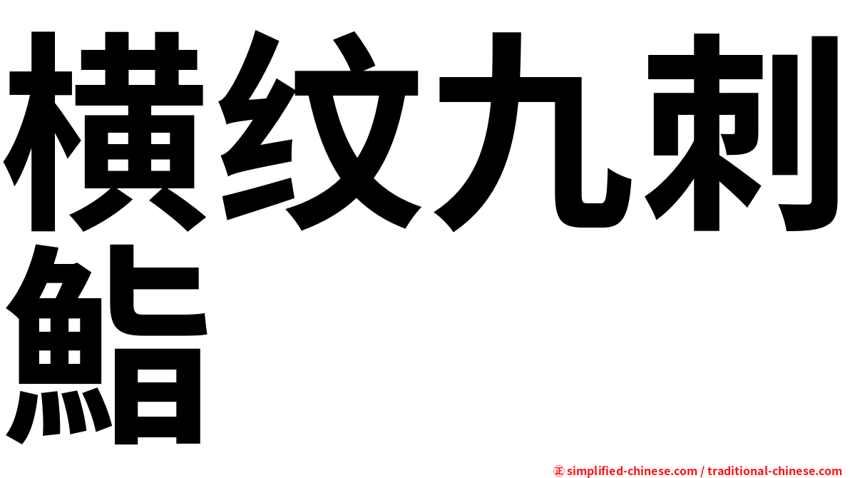 横纹九刺鮨