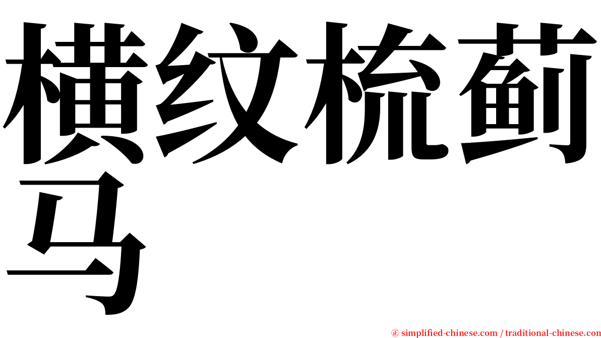 横纹梳蓟马 serif font