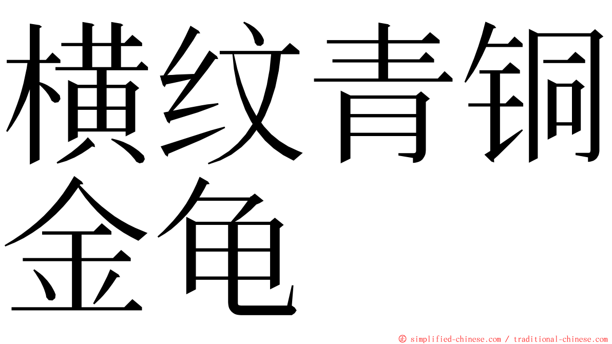 横纹青铜金龟 ming font