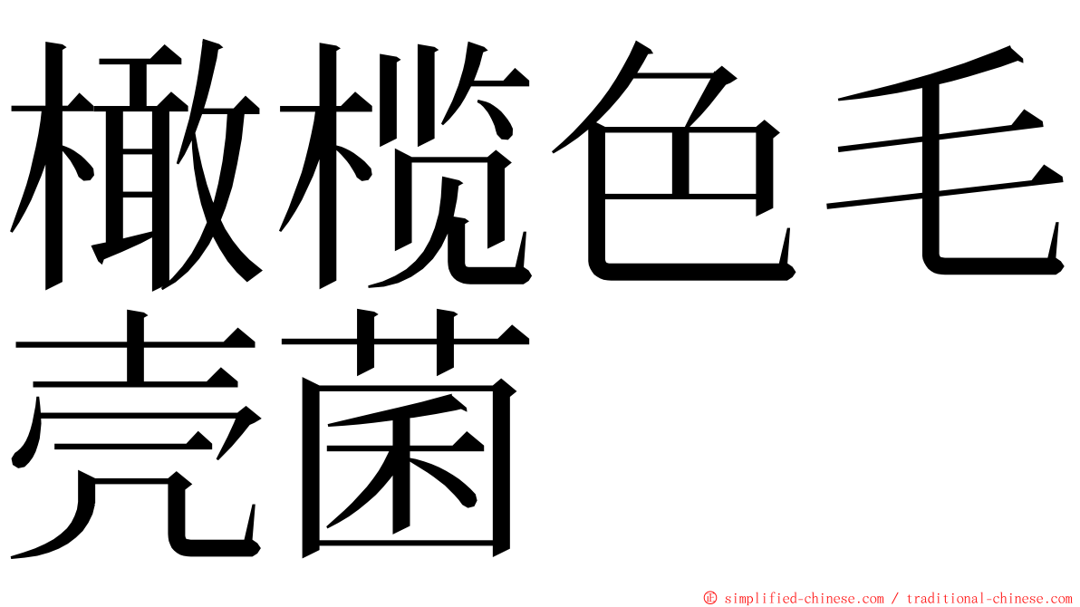 橄榄色毛壳菌 ming font