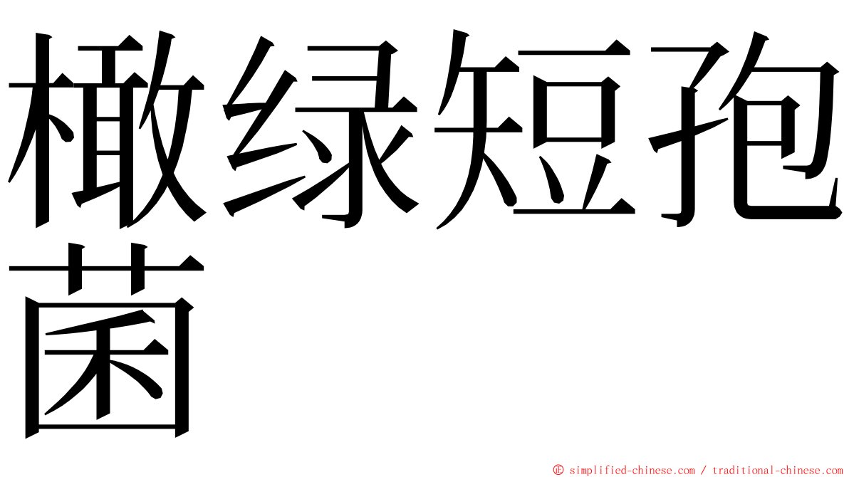 橄绿短孢菌 ming font