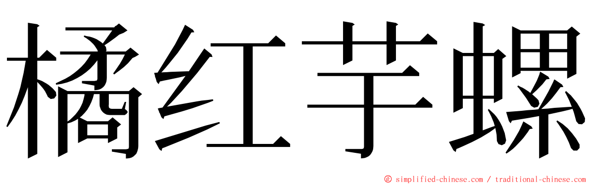 橘红芋螺 ming font