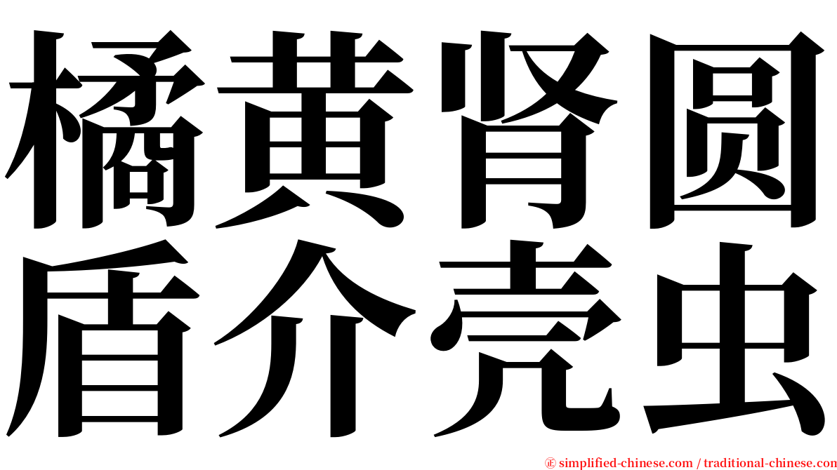 橘黄肾圆盾介壳虫 serif font