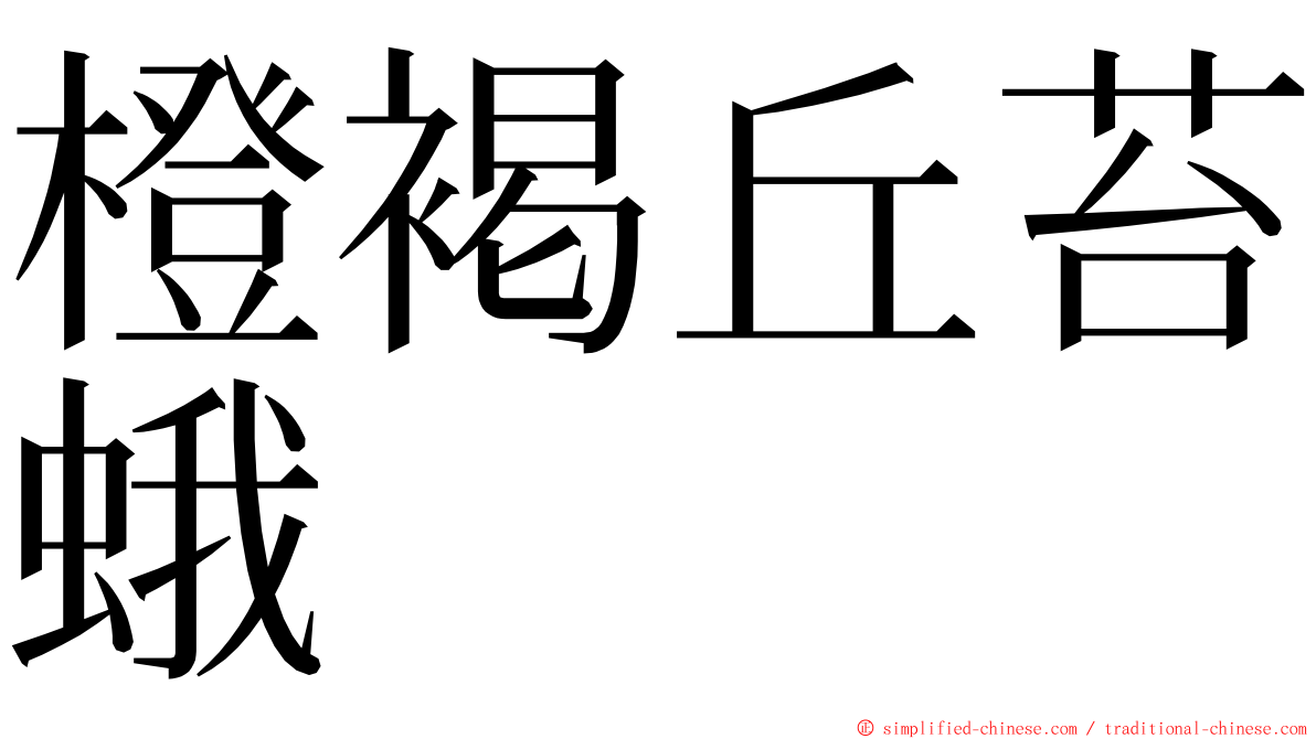 橙褐丘苔蛾 ming font