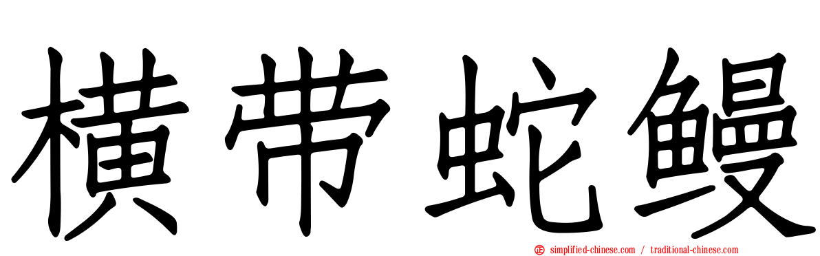 横带蛇鳗