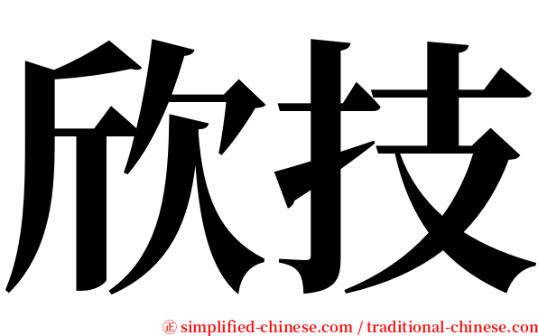 欣技 serif font