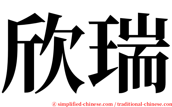 欣瑞 serif font