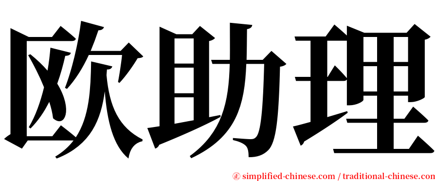 欧助理 serif font