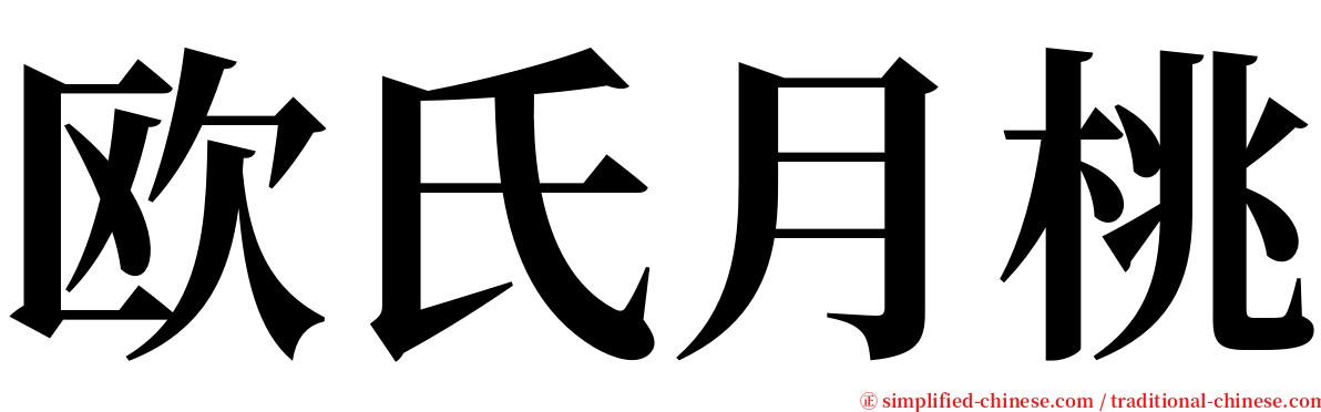 欧氏月桃 serif font