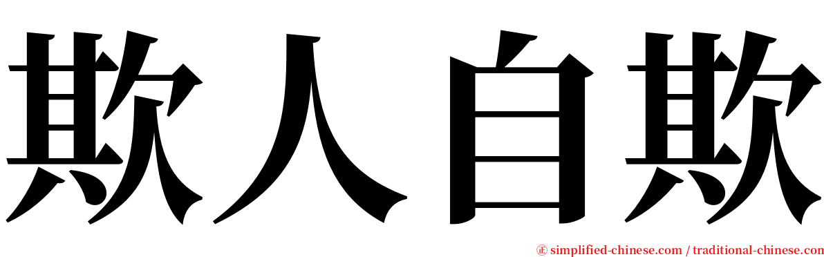 欺人自欺 serif font